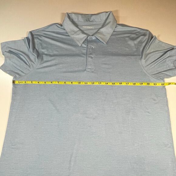 J.Crew Performance Polo Shirt Mens Sz L Light Blue Stretch Moisture-Wicking Golf - Picture 4 of 8